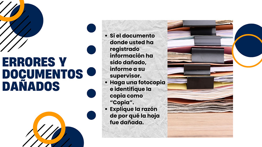 Documentacion Incorrecta Errores y Documentos Dañados